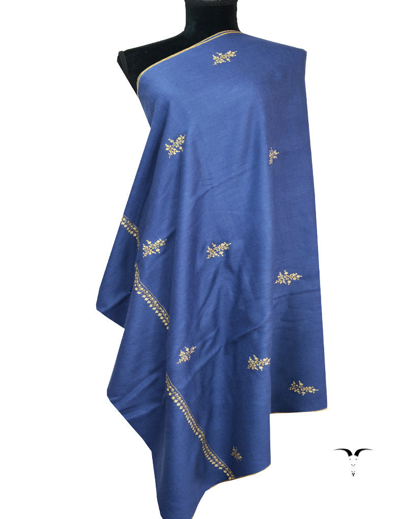 Blue Embroidery Pashmina Shawl 7479