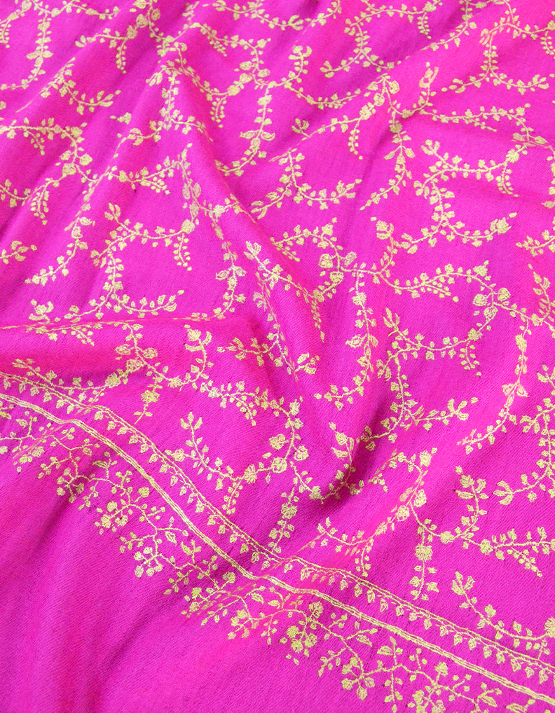 Pink Embroidery Pashmina Shawl 7618
