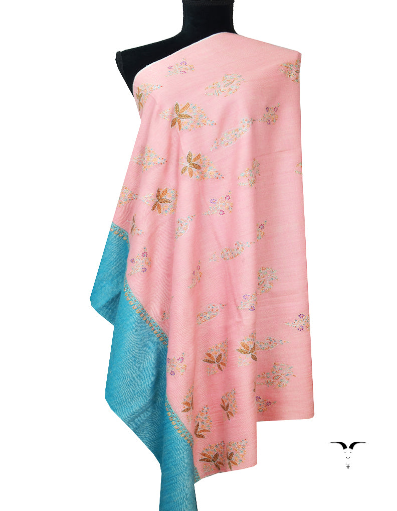 Pink Embroidery Pashmina Shawl 7709