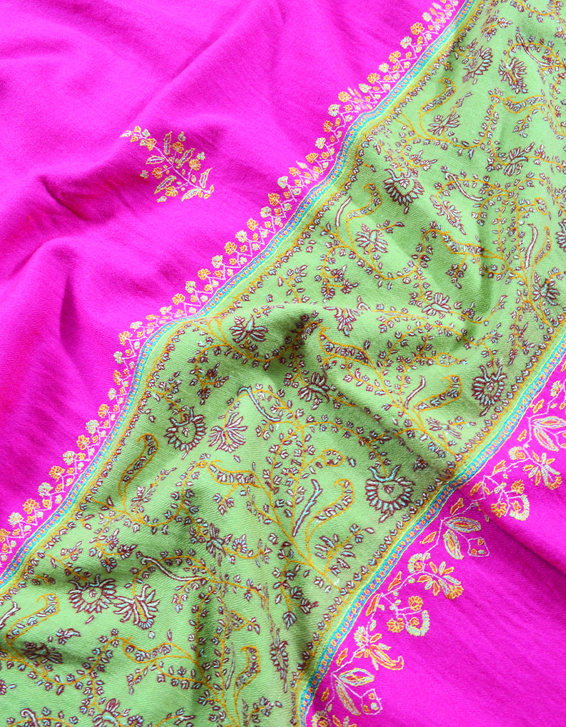 Pink Embroidery Pashmina Shawl 7729