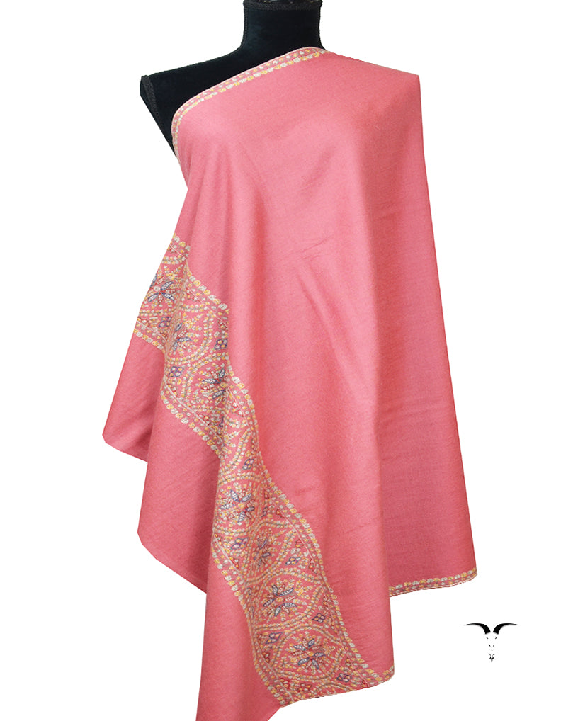 Pink Embroidery Pashmina Shawl 7733