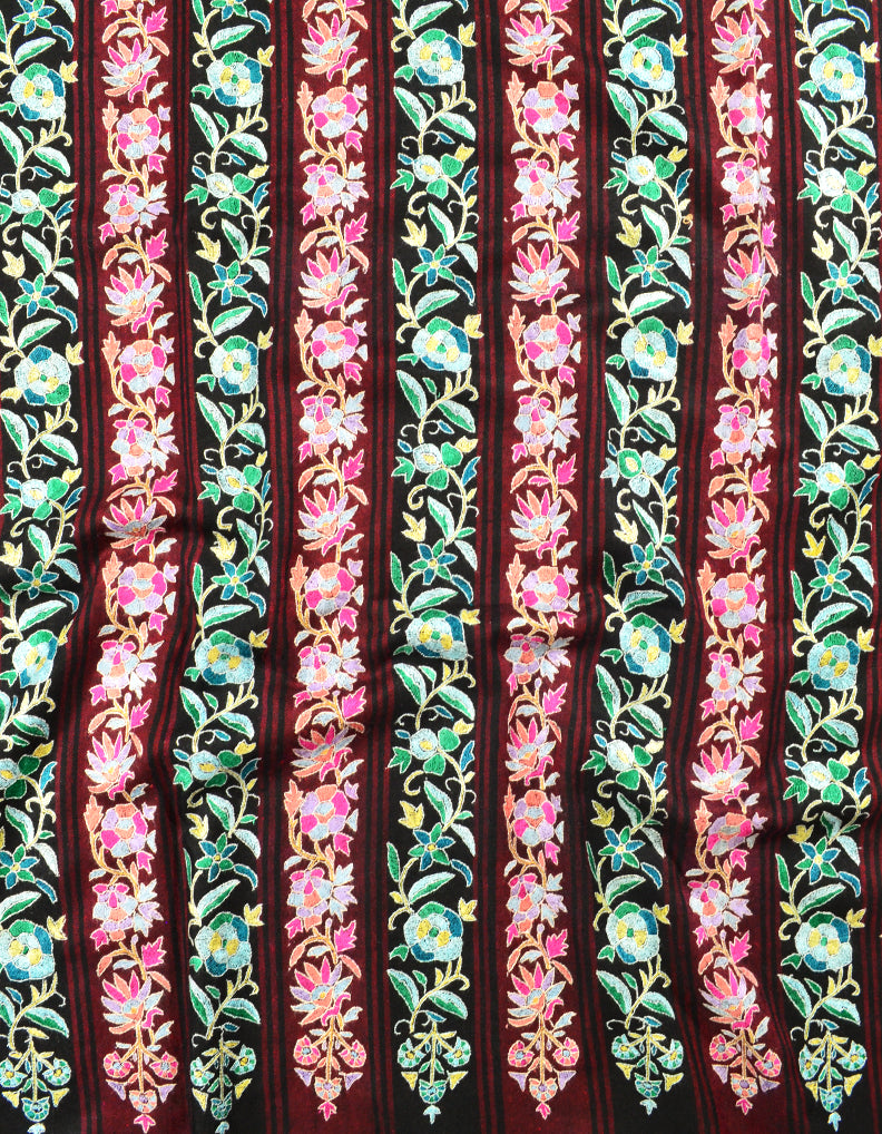 multi-coloured Embroidery Pashmina Shawl 7750