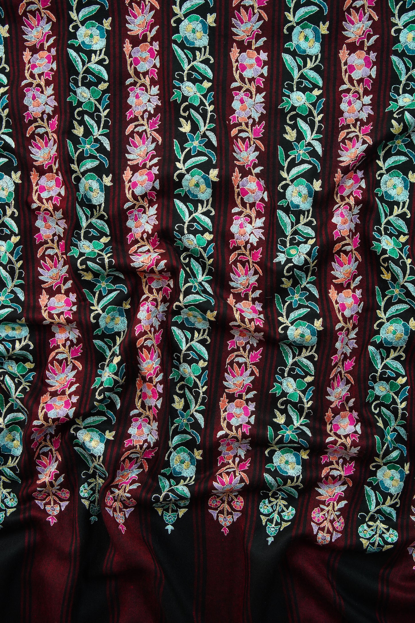 multi-coloured Embroidery Pashmina Shawl 7750