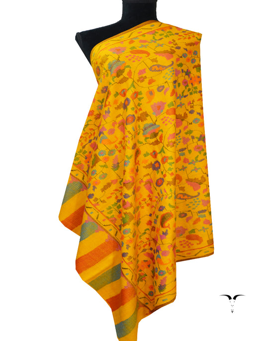 mustard kani pashmina shawl 7775