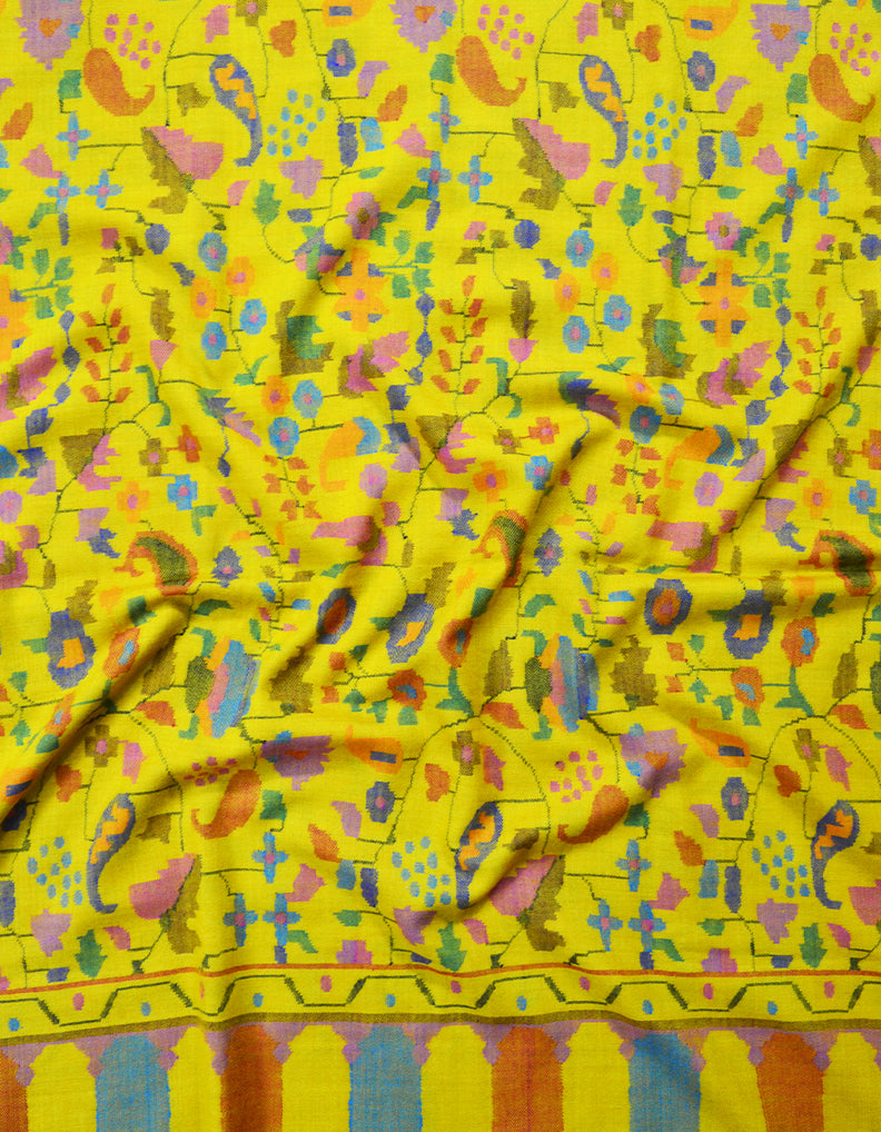 mustard kani jamma shawl 7775