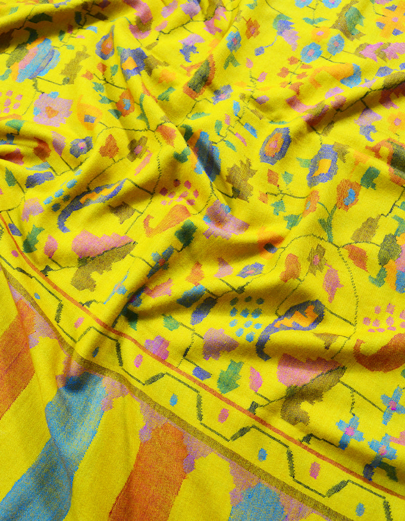 mustard kani pashmina shawl 7775