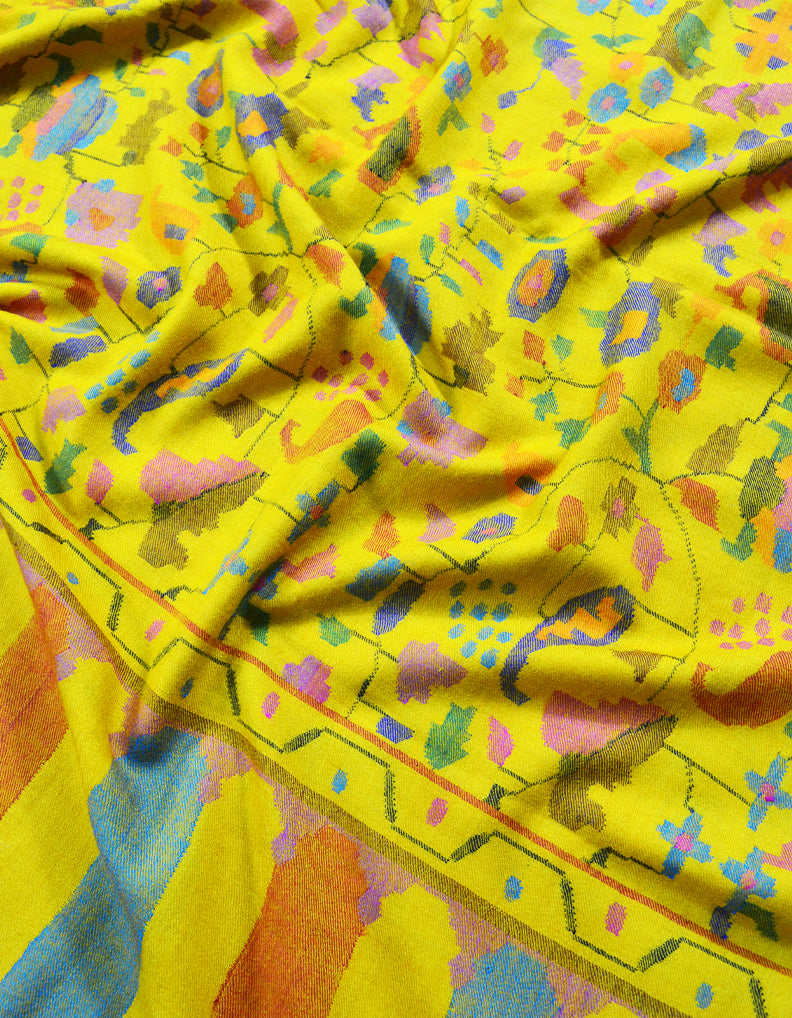 mustard kani jamma shawl 7775