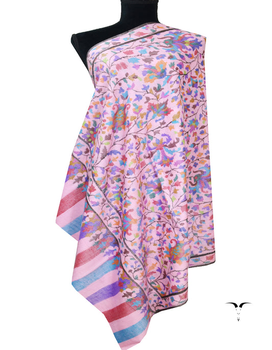 light pink kani pashmina shawl 7776