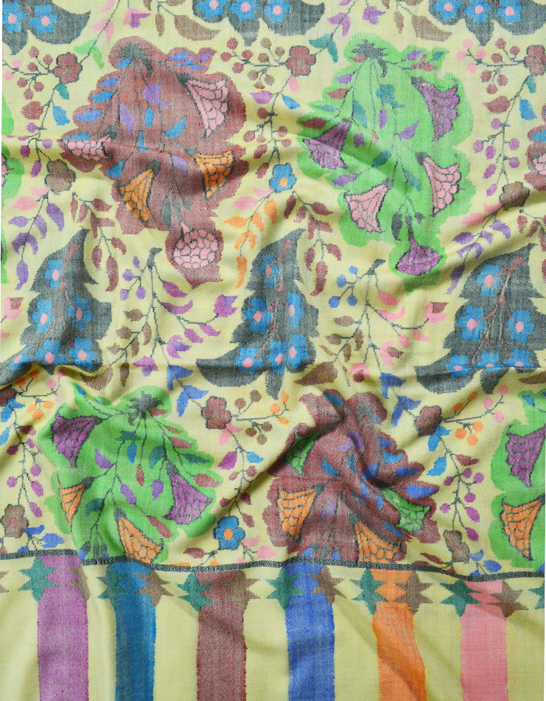 multi-coloured kani pashmina shawl 7781