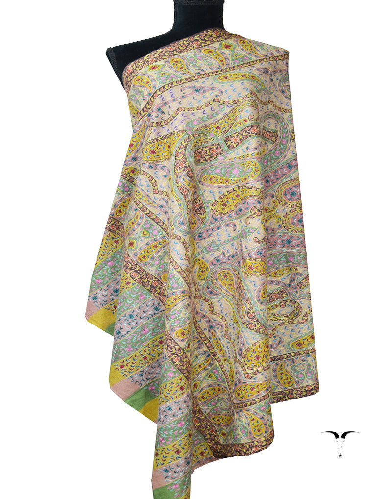 multicolored kalamkari Pashmina shawl 7795