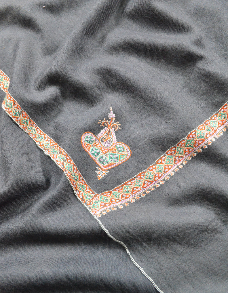 greyish Embroidery Pashmina Stole 7834