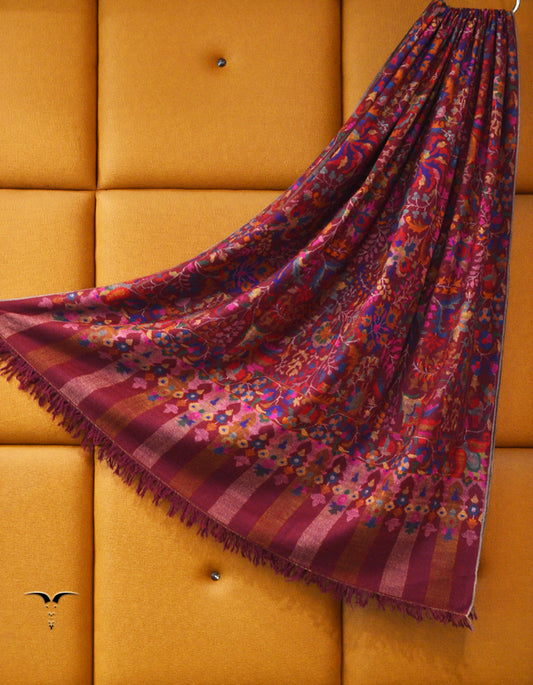 maroon XL kani Pashmina Shawl 7841