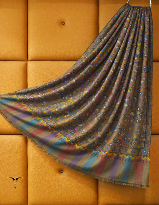 dark natural kani Gents Pashmina Shawl 7845
