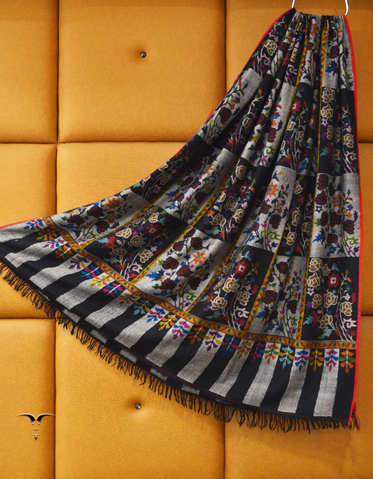 black XL kani Pashmina Shawl 7849