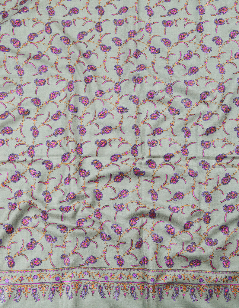 natural embroidery GI pashmina shawl 7866