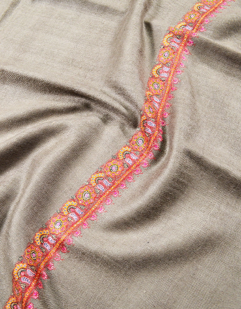 natural embroidery GI pashmina shawl 7880