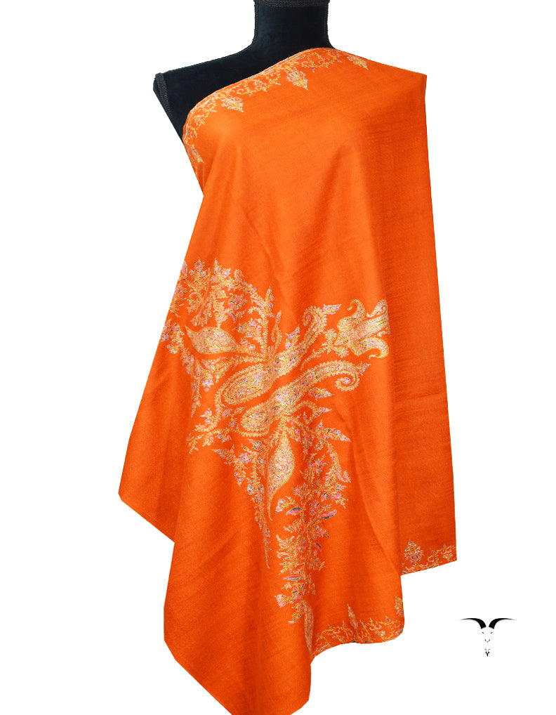 scarlet embroidery GI pashmina shawl 7883