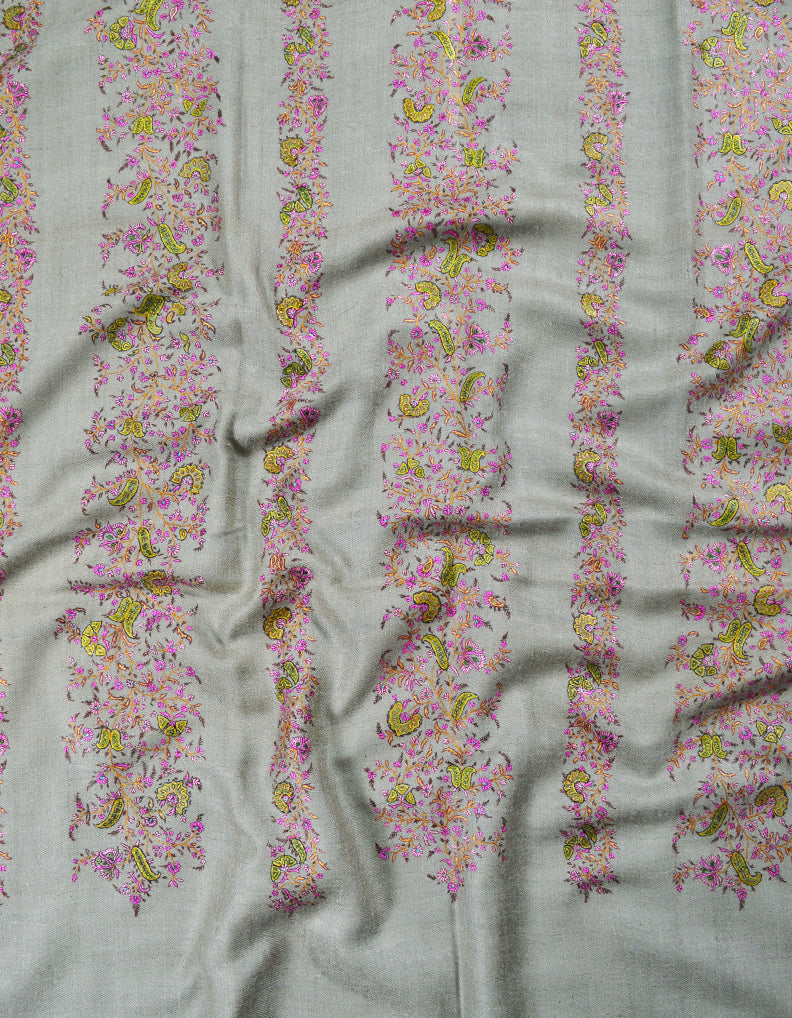 natural embroidery GI pashmina shawl 7889