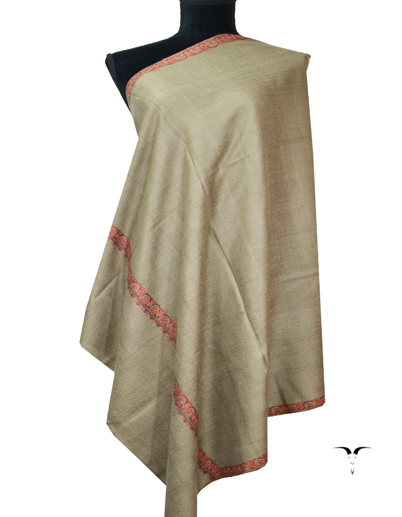 natural embroidery GI pashmina shawl 7895