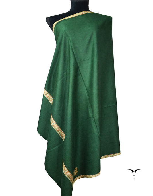 green embroidery pashmina shawl 7925