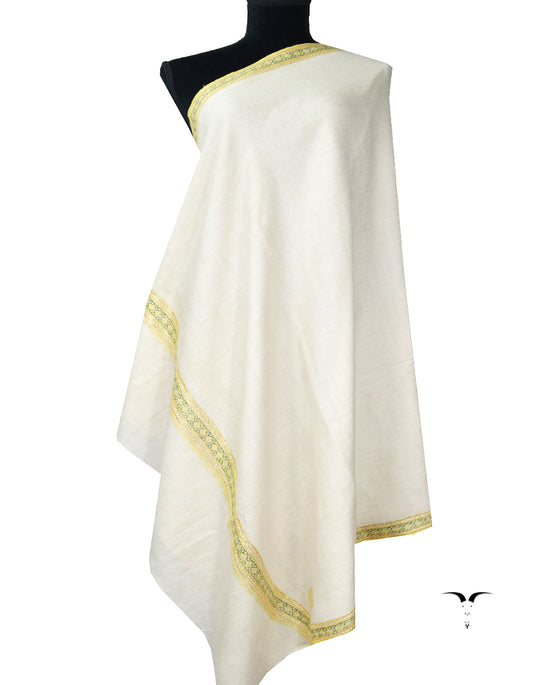 white embroidery pashmina shawl 7938