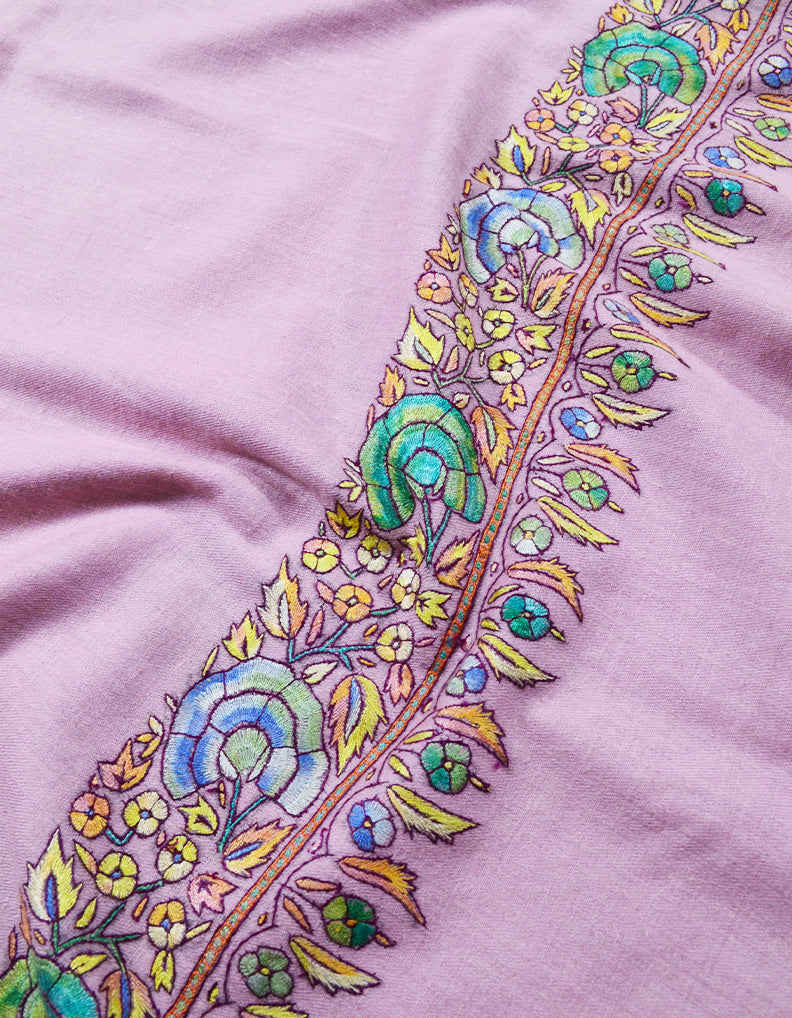 plum embroidery pashmina shawl 7946