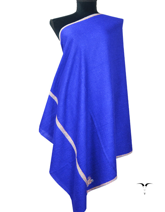 blue embroidery pashmina shawl 7948