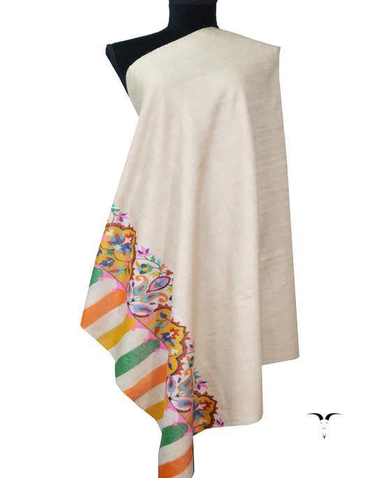 white kani paldaar pashmina shawl 7974