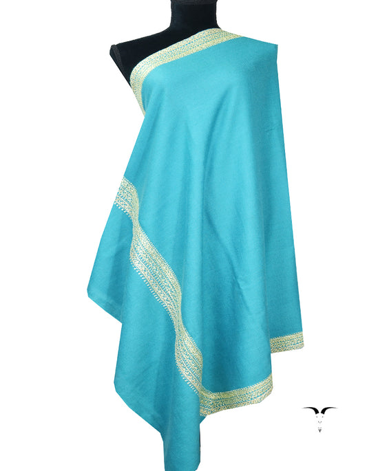 blue tilla embroidery pashmina shawl 7978