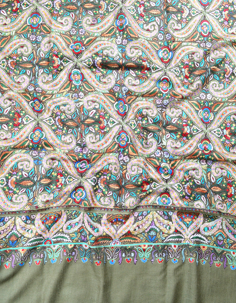 natural embroidery pashmina shawl 7994