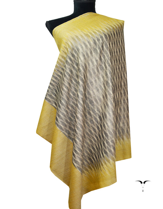 mustard ekat design pashmina shawl 7999