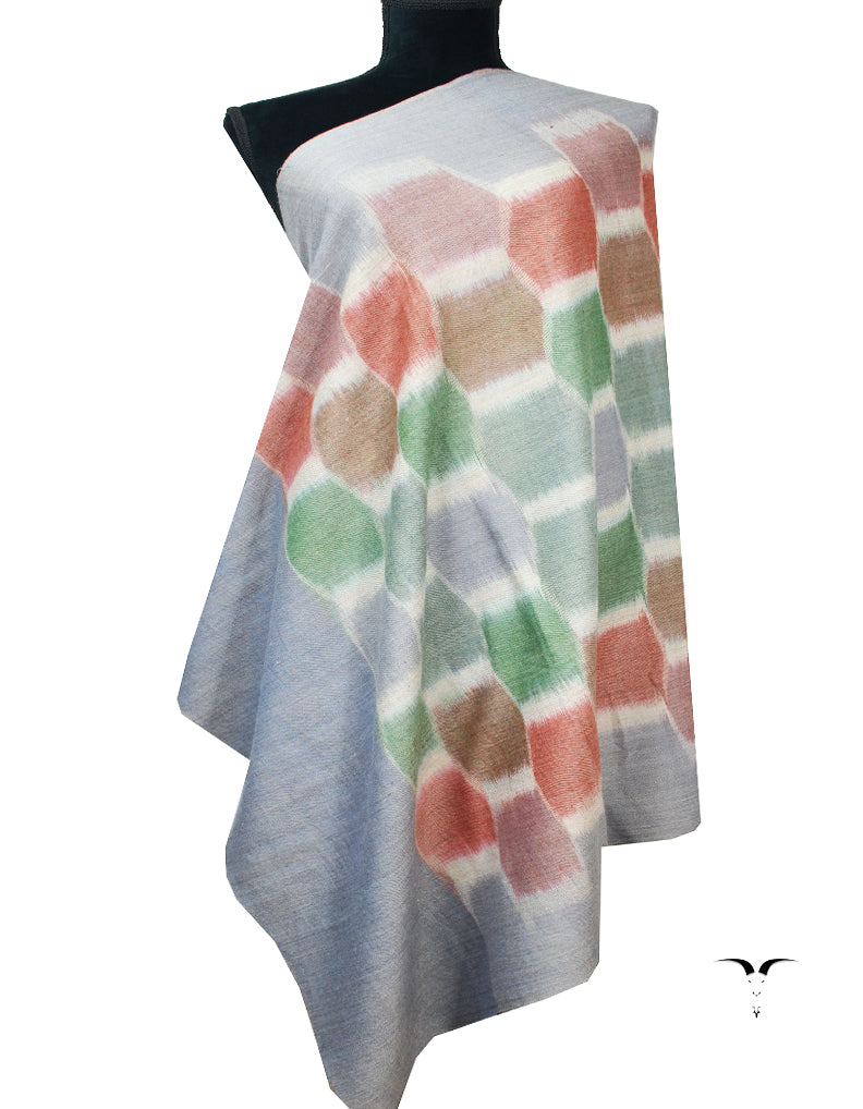 light grey ekat design pashmina shawl 8003