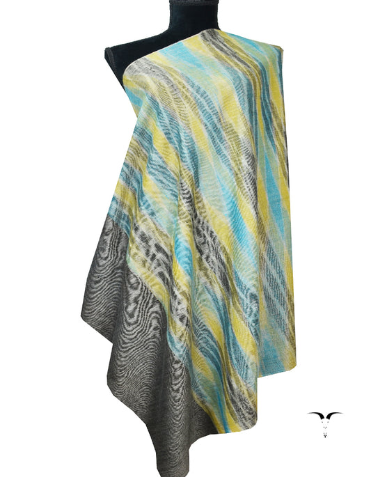 blackish grey ekat design pashmina shawl 8005