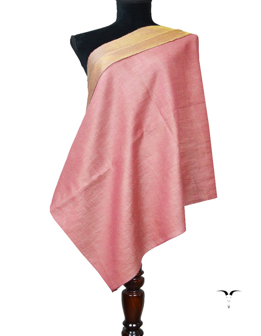 pink Zari Reversible Pashmina stole 8012