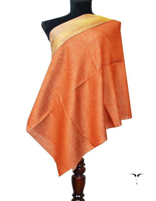 orange Zari Reversible Pashmina stole 8021