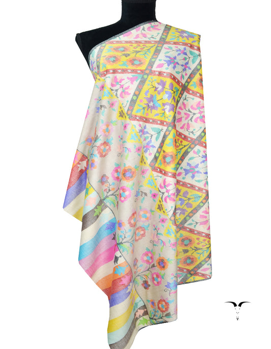 white kani pashmina shawl 8045