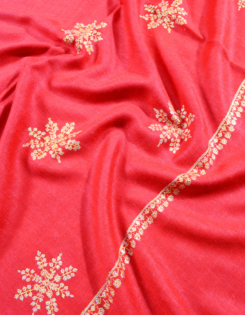 red booti embroidery pashmina shawl 8063