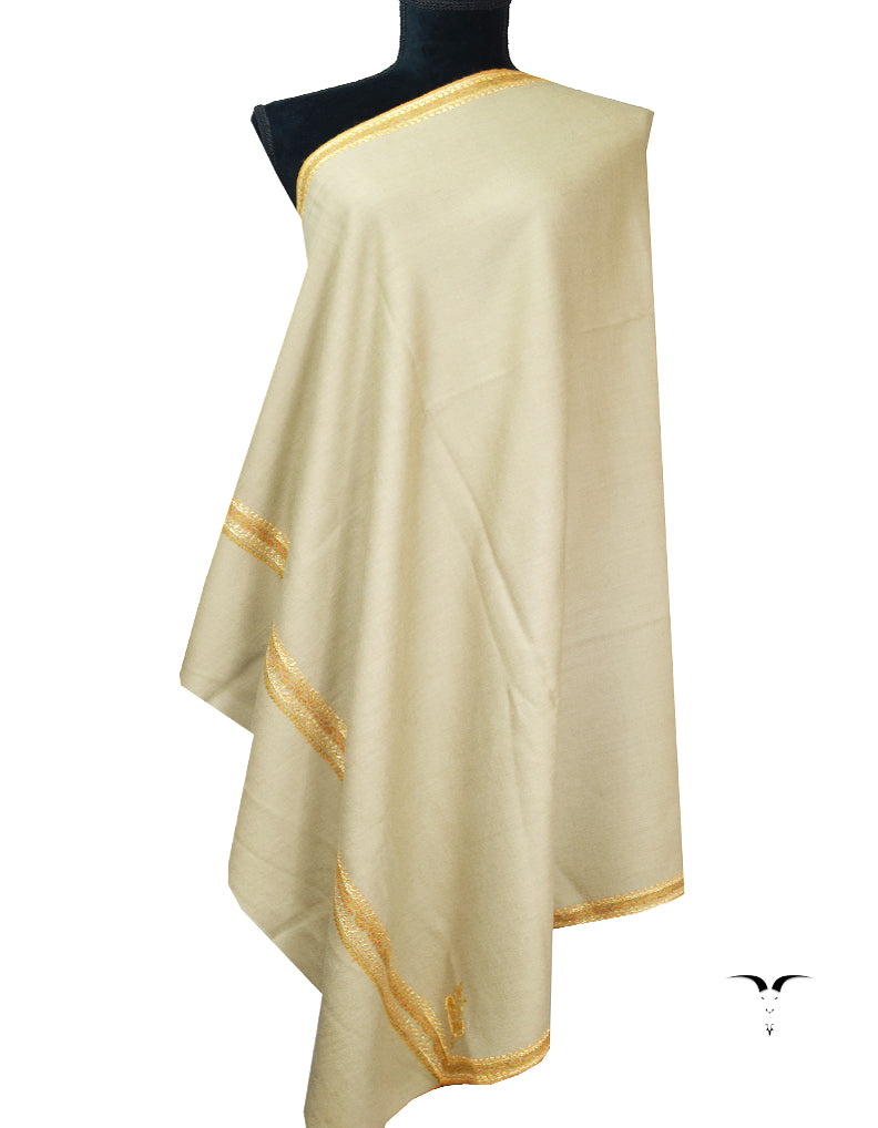 natural tilla embroidery pashmina shawl 8073