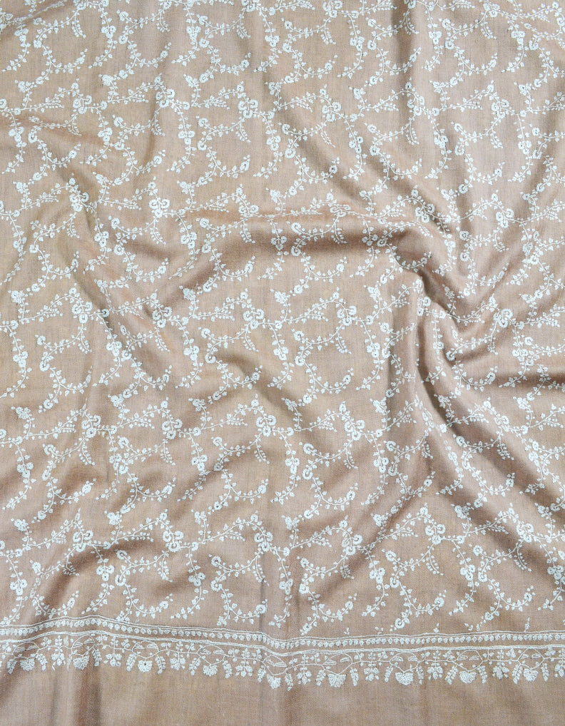 peach embroidery pashmina shawl 8079