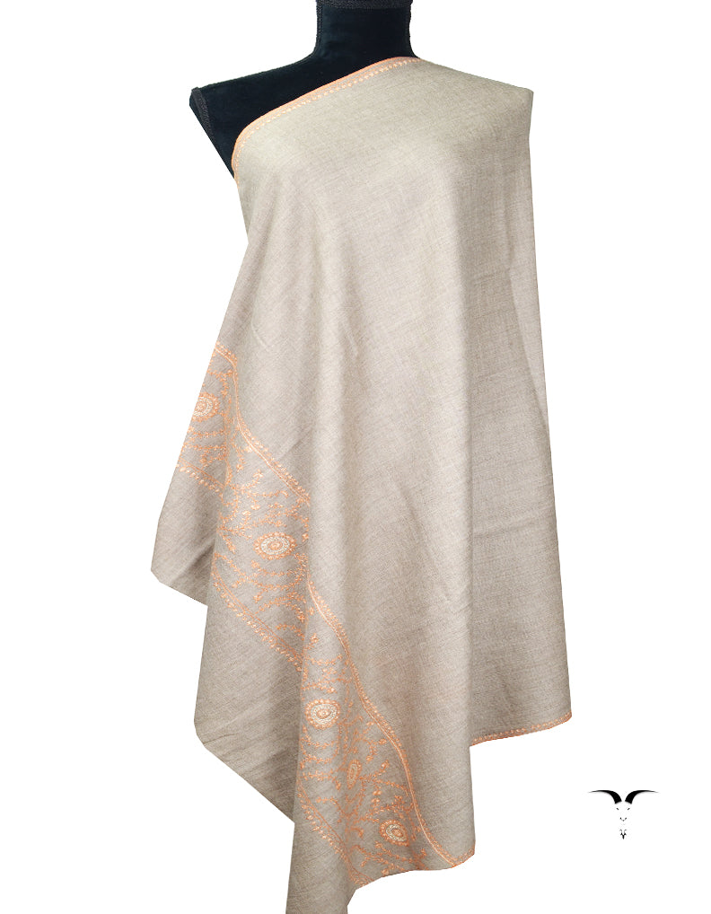 natural embroidery pashmina shawl 8120