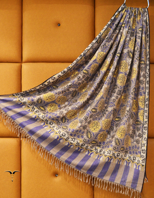 blue men's kani pashmina shawl 8141