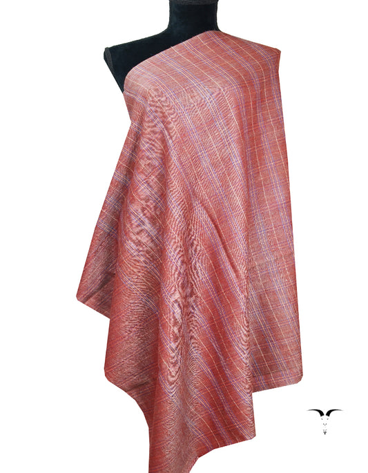 maroon check pashmina shawl 8147