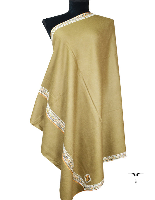 natural tilla embroidery pashmina shawl 8160