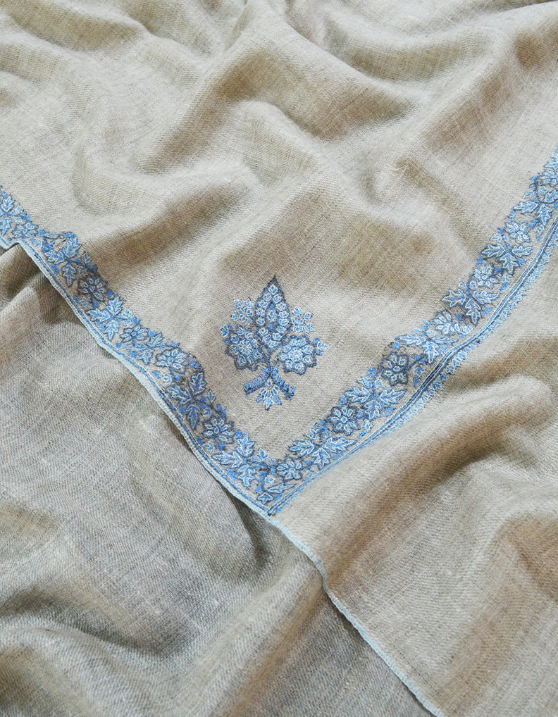 natural men's embroidery pashmina shawl 8168