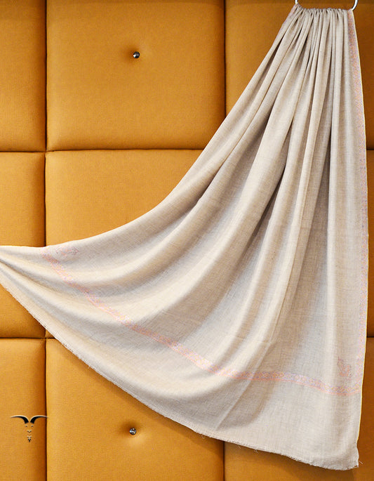 natural XL embroidery pashmina shawl 8170