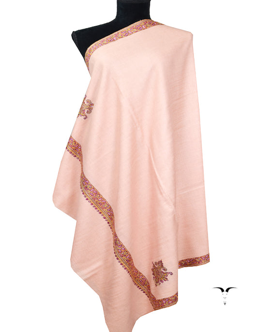 baby pink embroidery pashmina shawl 8178