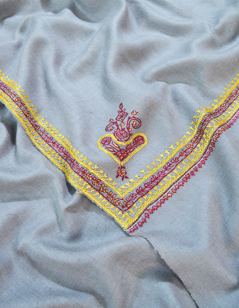 baby blue embroidery pashmina shawl 8181