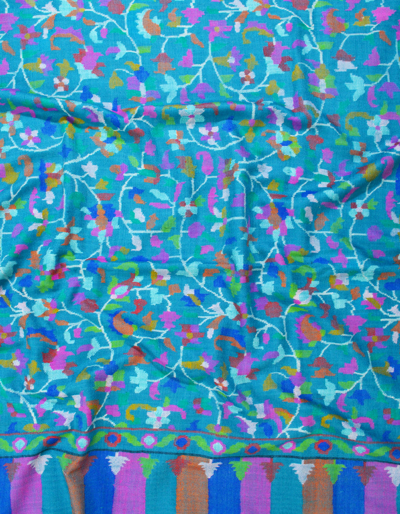 blue kani jamma pashmina shawl 8194