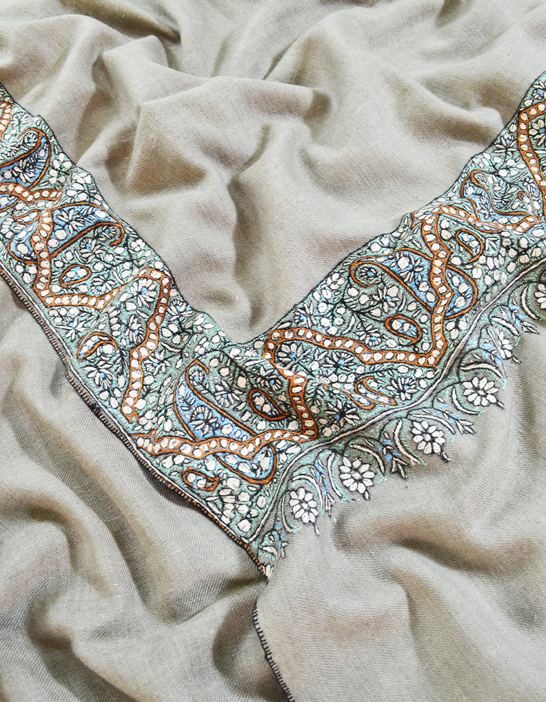 natural embroidery pashmina shawl 8211