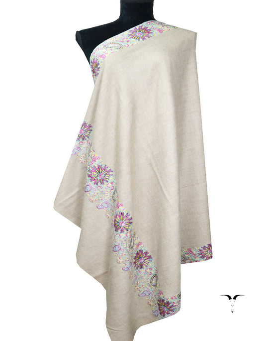 natural embroidery pashmina shawl 8226